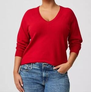 Torrid Red V-Neck Sweater